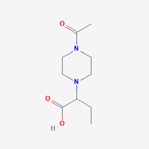 molecular formula C10H18N2O3 B1462276 2-(4-乙酰哌嗪-1-基)丁酸 CAS No. 1218421-62-5