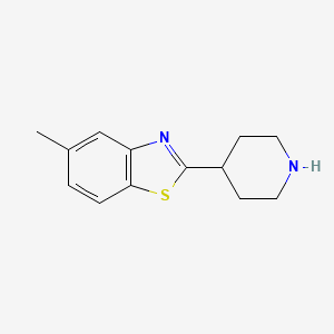 molecular formula C13H16N2S B1462278 5-甲基-2-(哌啶-4-基)-1,3-苯并噻唑 CAS No. 1095589-06-2