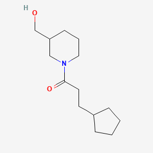 3-Cyclopentyl-1-[3-(hydroxymethyl)piperidin-1-yl]propan-1-one