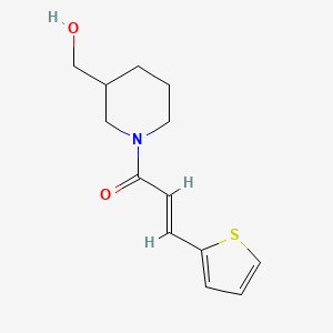 molecular formula C13H17NO2S B1462288 (2E)-1-[3-(羟甲基)哌啶-1-基]-3-(噻吩-2-基)丙-2-烯-1-酮 CAS No. 1158131-27-1