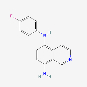 molecular formula C15H12FN3 B1462290 5-N-(4-fluorophenyl)isoquinoline-5,8-diamine CAS No. 1153123-20-6