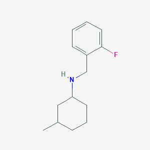 molecular formula C14H20FN B1462291 N-[(2-fluorophenyl)methyl]-3-methylcyclohexan-1-amine CAS No. 1021108-86-0