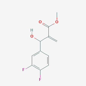 molecular formula C11H10F2O3 B1462292 Methyl 2-[(3,4-difluorophenyl)(hydroxy)methyl]prop-2-enoate CAS No. 1019127-48-0
