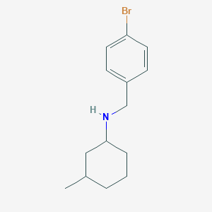 molecular formula C14H20BrN B1462298 N-[(4-bromophenyl)methyl]-3-methylcyclohexan-1-amine CAS No. 1096355-58-6