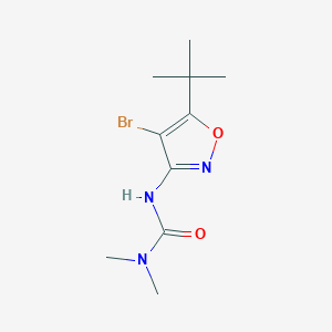 molecular formula C10H16BrN3O2 B14622990 N'-(4-Bromo-5-tert-butyl-1,2-oxazol-3-yl)-N,N-dimethylurea CAS No. 55809-34-2