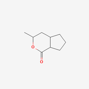 molecular formula C9H14O2 B14623025 3-Methylhexahydrocyclopenta[c]pyran-1(3H)-one CAS No. 58237-62-0