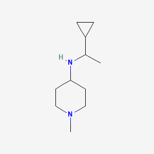 molecular formula C11H22N2 B1462304 N-(1-cyclopropylethyl)-1-methylpiperidin-4-amine CAS No. 1096878-61-3