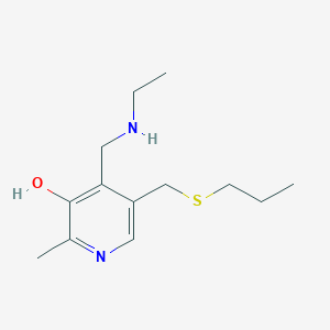 molecular formula C13H22N2OS B14623159 4-[(Ethylamino)methyl]-2-methyl-5-[(propylsulfanyl)methyl]pyridin-3-ol CAS No. 59429-62-8