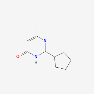 molecular formula C10H14N2O B1462320 2-环戊基-6-甲基嘧啶-4-醇 CAS No. 1179692-08-0