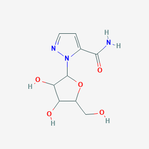 2-[3,4-Dihydroxy-5-(hydroxymethyl)oxolan-2-yl]pyrazole-3-carboxamide