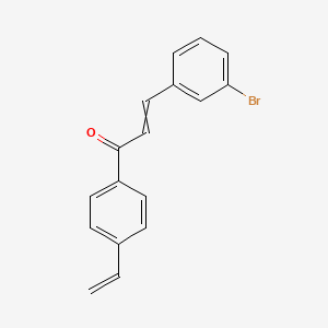 molecular formula C17H13BrO B14623871 3-(3-Bromophenyl)-1-(4-ethenylphenyl)prop-2-en-1-one CAS No. 54972-32-6