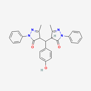 4-[(4-hydroxyphenyl)-(3-methyl-5-oxo-1-phenyl-4H-pyrazol-4-yl)methyl]-5-methyl-2-phenyl-4H-pyrazol-3-one