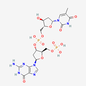 [(2R,3S,5R)-5-(2-amino-6-oxo-1H-purin-9-yl)-2-(phosphonooxymethyl)oxolan-3-yl] [(2R,3S,5R)-3-hydroxy-5-(5-methyl-2,4-dioxopyrimidin-1-yl)oxolan-2-yl]methyl hydrogen phosphate