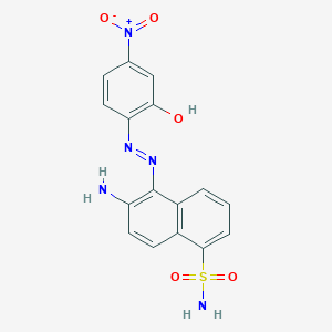 6-Amino-5-[2-(4-nitro-6-oxocyclohexa-2,4-dien-1-ylidene)hydrazinyl]naphthalene-1-sulfonamide