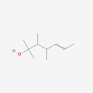 molecular formula C10H20O B14624066 2,3,4-Trimethylhept-5-en-2-ol CAS No. 57785-05-4