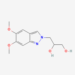 3-(5,6-Dimethoxy-2H-indazol-2-yl)propane-1,2-diol