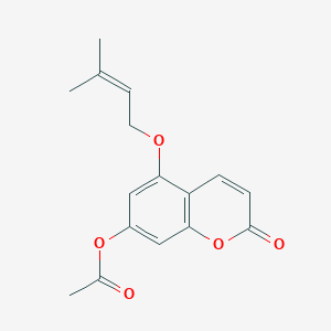 5-[(3-Methylbut-2-en-1-yl)oxy]-2-oxo-2H-1-benzopyran-7-yl acetate