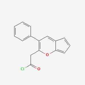 molecular formula C16H11ClO2 B14624104 (3-Phenylcyclopenta[b]pyran-2-yl)acetyl chloride CAS No. 59132-65-9