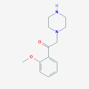 molecular formula C13H18N2O2 B1462412 1-(2-Methoxyphenyl)-2-(piperazin-1-yl)ethan-1-one CAS No. 1021901-99-4