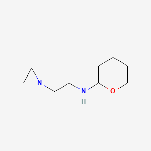 N-[2-(Aziridin-1-yl)ethyl]oxan-2-amine