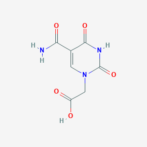 molecular formula C7H7N3O5 B1462418 2-(5-氨基甲酰基-2,4-二氧代-1,2,3,4-四氢嘧啶-1-基)乙酸 CAS No. 98279-95-9