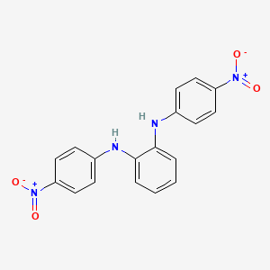 molecular formula C18H14N4O4 B14624194 N~1~,N~2~-Bis(4-nitrophenyl)benzene-1,2-diamine CAS No. 56225-08-2