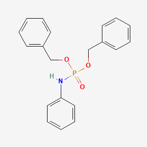 molecular formula C20H20NO3P B14624226 N-bis(phenylmethoxy)phosphorylaniline CAS No. 56883-96-6