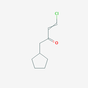 molecular formula C9H13ClO B14624232 4-Chloro-1-cyclopentylbut-3-en-2-one CAS No. 55444-50-3