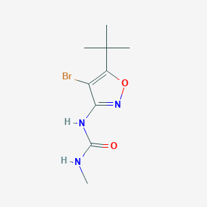 molecular formula C9H14BrN3O2 B14624234 N-(4-Bromo-5-tert-butyl-1,2-oxazol-3-yl)-N'-methylurea CAS No. 55808-07-6