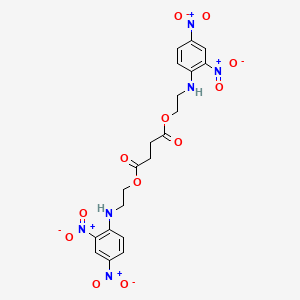 molecular formula C20H20N6O12 B14624276 Bis[2-(2,4-dinitroanilino)ethyl] butanedioate CAS No. 56820-39-4