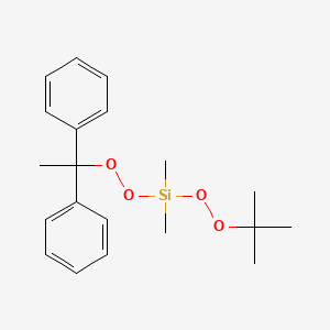 molecular formula C20H28O4Si B14624311 (tert-Butylperoxy)[(1,1-diphenylethyl)peroxy]dimethylsilane CAS No. 54710-60-0