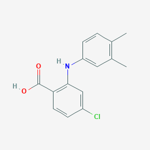 molecular formula C15H14ClNO2 B14624334 Benzoic acid, 4-chloro-2-[(3,4-dimethylphenyl)amino]- CAS No. 57397-98-5