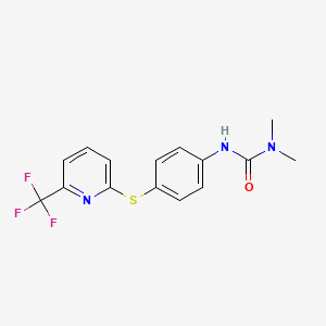 N,N-Dimethyl-N'-(4-{[6-(trifluoromethyl)pyridin-2-yl]sulfanyl}phenyl)urea