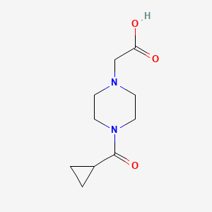 molecular formula C10H16N2O3 B1462438 2-(4-Cyclopropanecarbonylpiperazin-1-yl)acetic acid CAS No. 1018571-65-7