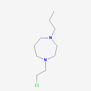 molecular formula C10H21ClN2 B14624403 1-(2-Chloroethyl)-4-propyl-1,4-diazepane CAS No. 59044-48-3