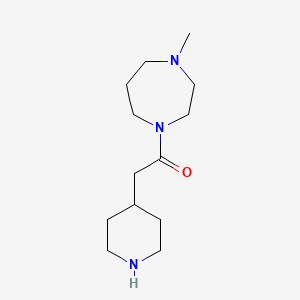 1-(4-Methyl-1,4-diazepan-1-yl)-2-(piperidin-4-yl)ethan-1-one