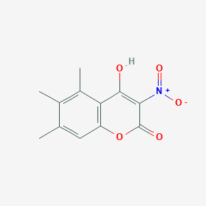 4-Hydroxy-5,6,7-trimethyl-3-nitro-2H-1-benzopyran-2-one