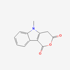 molecular formula C12H9NO3 B14624420 Pyrano[4,3-b]indole-1,3-dione, 4,5-dihydro-5-methyl- CAS No. 57949-80-1