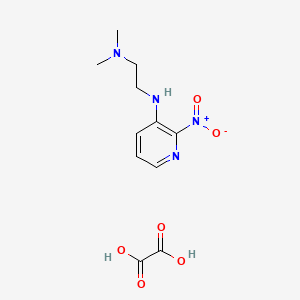 molecular formula C11H16N4O6 B14624422 N',N'-dimethyl-N-(2-nitropyridin-3-yl)ethane-1,2-diamine;oxalic acid CAS No. 55304-94-4