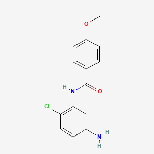 molecular formula C14H13ClN2O2 B1462443 N-(5-氨基-2-氯苯基)-4-甲氧基苯甲酰胺 CAS No. 1082153-15-8