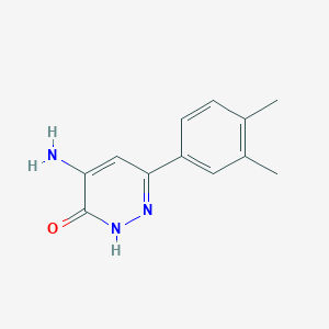 molecular formula C12H13N3O B1462448 4-Amino-6-(3,4-dimethylphenyl)pyridazin-3-ol CAS No. 1018547-33-5