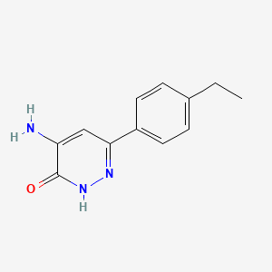 molecular formula C12H13N3O B1462449 4-Amino-6-(4-ethylphenyl)pyridazin-3(2H)-one CAS No. 1017670-54-0
