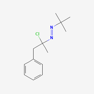 molecular formula C13H19ClN2 B14624504 (E)-1-tert-Butyl-2-(2-chloro-1-phenylpropan-2-yl)diazene CAS No. 57908-79-9