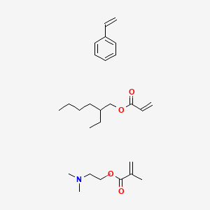 molecular formula C27H43NO4 B14624545 2-(Dimethylamino)ethyl 2-methylprop-2-enoate;2-ethylhexyl prop-2-enoate;styrene CAS No. 58353-09-6