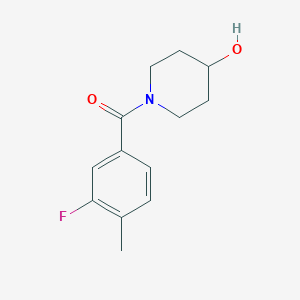 molecular formula C13H16FNO2 B1462458 (3-Fluoro-4-methylphenyl)(4-hydroxypiperidin-1-yl)methanone CAS No. 1090595-85-9