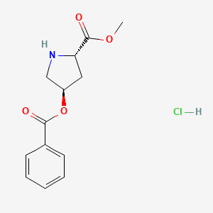 molecular formula C13H16ClNO4 B1462461 Methyl (2S,4R)-4-(benzoyloxy)-2-pyrrolidinecarboxylate hydrochloride CAS No. 879399-04-9