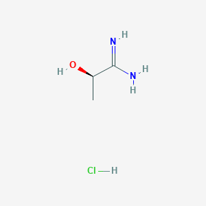 molecular formula C3H9ClN2O B1462462 (R)-2-Hydroxypropanimidamide hydrochloride CAS No. 4024-05-9