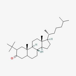 molecular formula C31H54O B14624623 2-tert-Butylcholestan-3-one CAS No. 55162-57-7