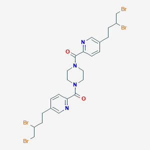 (Piperazine-1,4-diyl)bis{[5-(3,4-dibromobutyl)pyridin-2-yl]methanone}