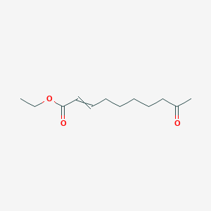 molecular formula C12H20O3 B14624684 Ethyl 9-oxodec-2-enoate CAS No. 57221-88-2